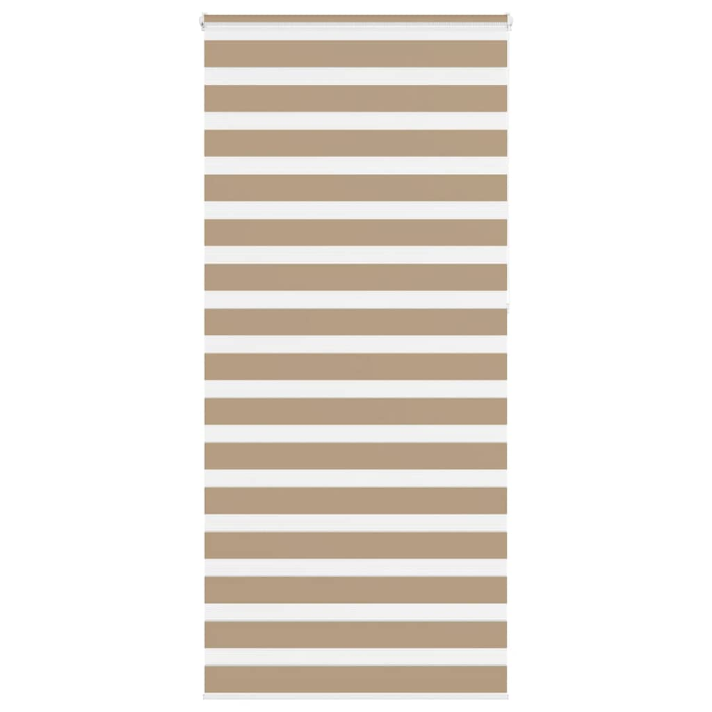 vidaXL Zebra Blind Sand Brown 115x230 cm Fabric Width 110.9 cm Polyester