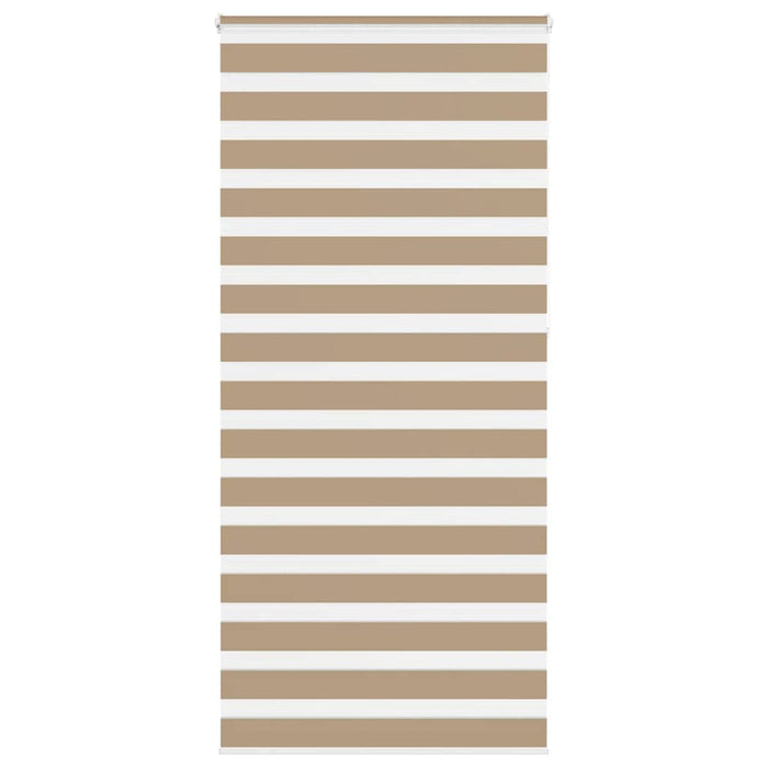 vidaXL Zebra Blind Sand Brown 115x230 cm Fabric Width 110.9 cm Polyester