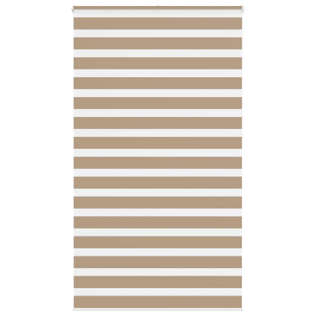 vidaXL Zebra Blind Sand Brown 120x230 cm Fabric Width 115.9 cm Polyester