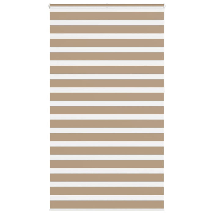 vidaXL Zebra Blind Sand Brown 120x230 cm Fabric Width 115.9 cm Polyester