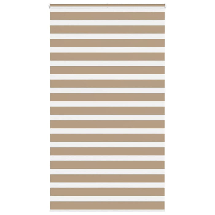 vidaXL Zebra Blind Sand Brown 125x230 cm Fabric Width 120.9 cm Polyester