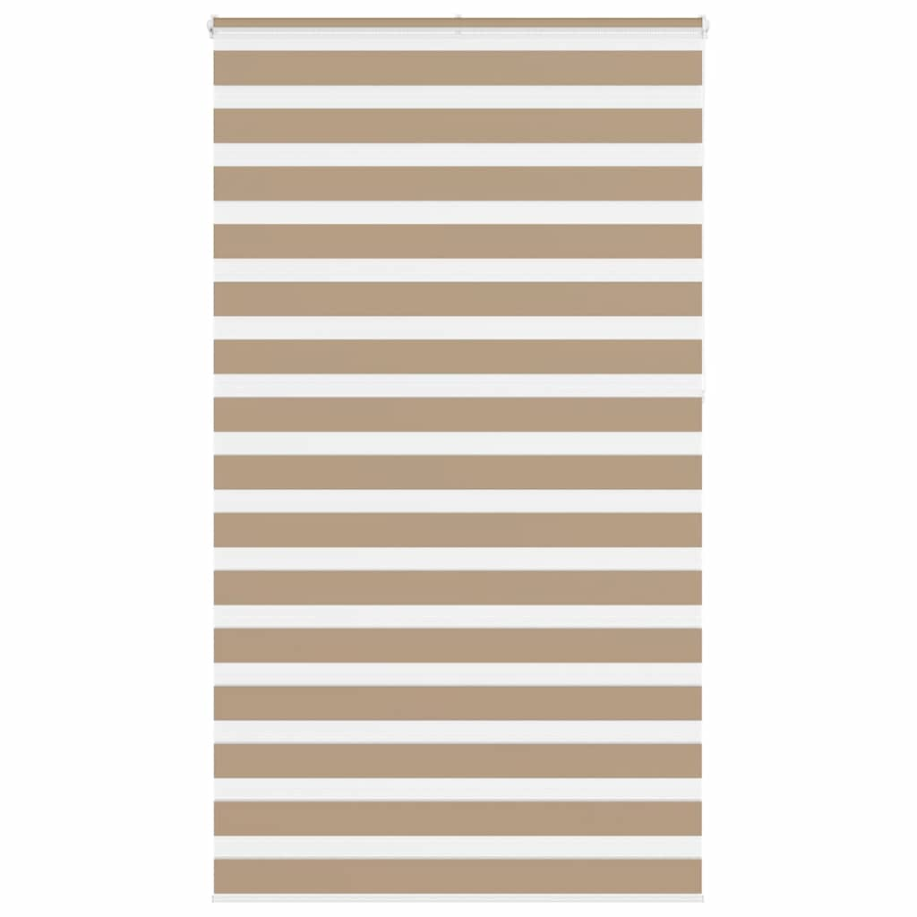 vidaXL Zebra Blind Sand Brown 130x230 cm Fabric Width 125.9 cm Polyester