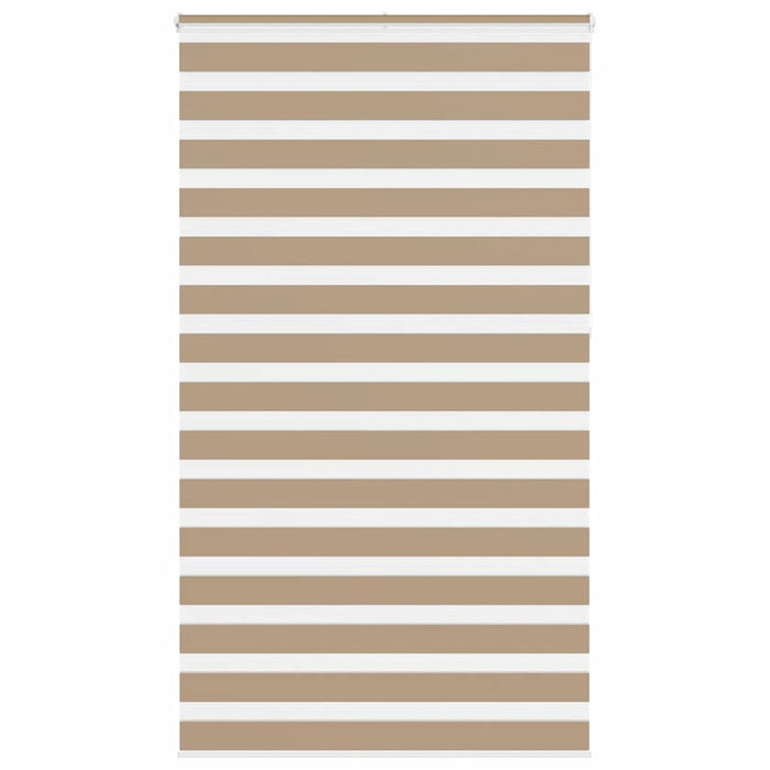 vidaXL Zebra Blind Sand Brown 130x230 cm Fabric Width 125.9 cm Polyester