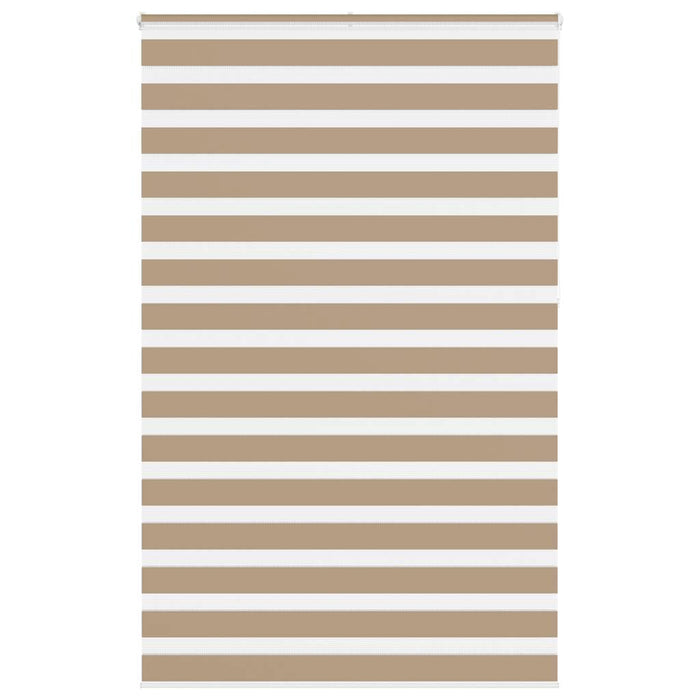 vidaXL Zebra Blind Sand Brown 140x230 cm Fabric Width 135.9 cm Polyester