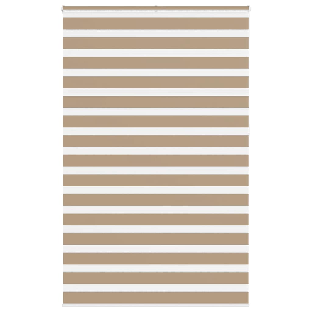 vidaXL Zebra Blind Sand Brown 150x230 cm Fabric Width 145.9 cm Polyester