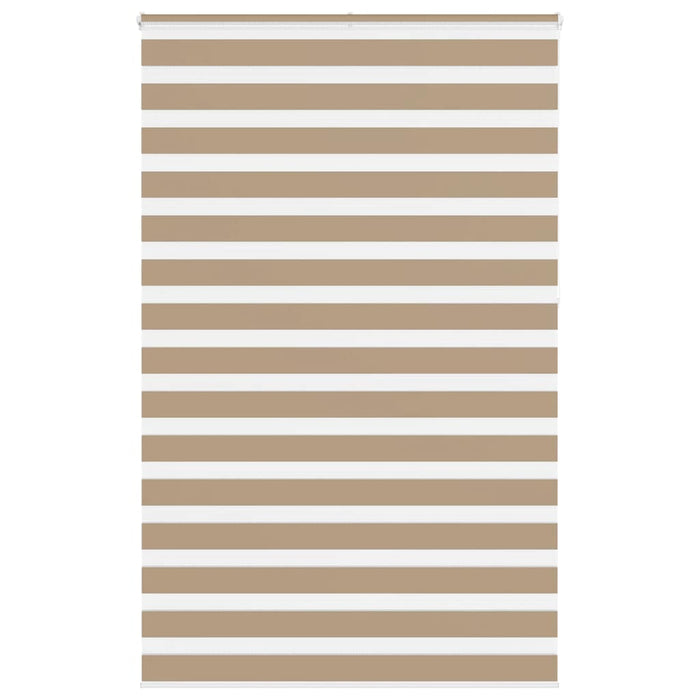 vidaXL Zebra Blind Sand Brown 150x230 cm Fabric Width 145.9 cm Polyester