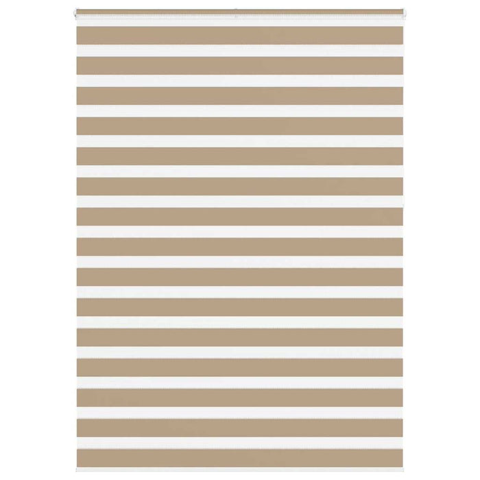 vidaXL Zebra Blind Sand Brown 160x230 cm Fabric Width 155.9 cm Polyester