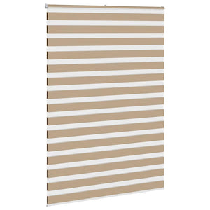 vidaXL Zebra Blind Sand Brown 160x230 cm Fabric Width 155.9 cm Polyester