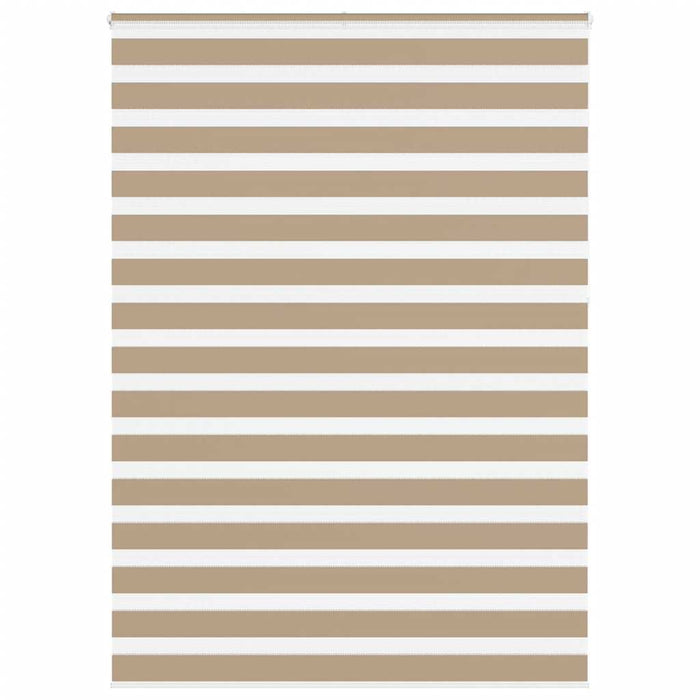 vidaXL Zebra Blind Sand Brown 165x230 cm Fabric Width 160.9 cm Polyester