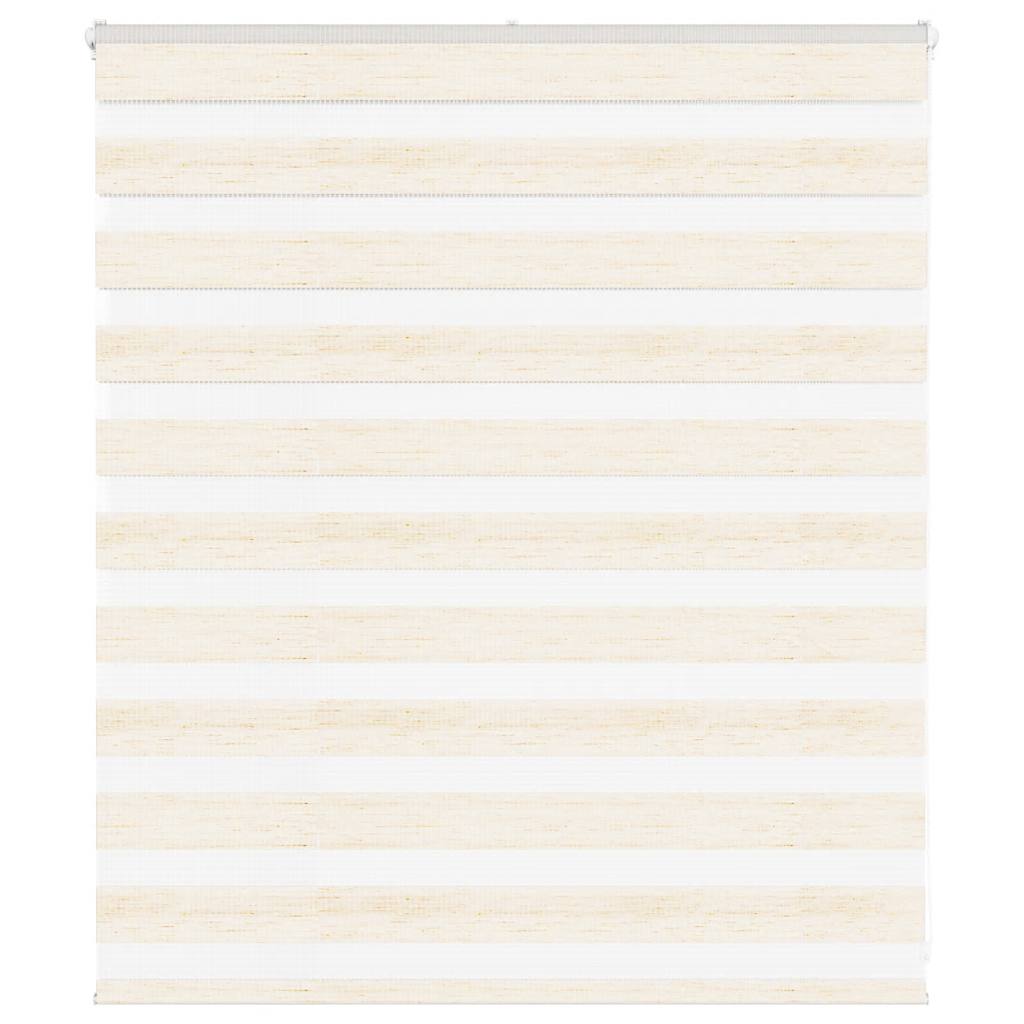 vidaXL Zebra Blind Marble Beige 125x100 cm Fabric Width 120.9 cm Polyester