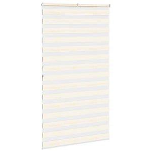 vidaXL Zebra Blind Marble Beige 130x200 cm Fabric Width 125.9 cm Polyester