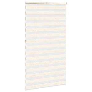 vidaXL Zebra Blind Marble Beige 125x230 cm Fabric Width 120.9 cm Polyester