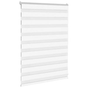 vidaXL Zebra Blind White 95x100 cm Fabric Width 90.9 cm Polyester