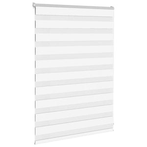 vidaXL Zebra Blind White 100x100 cm Fabric Width 95.9 cm Polyester