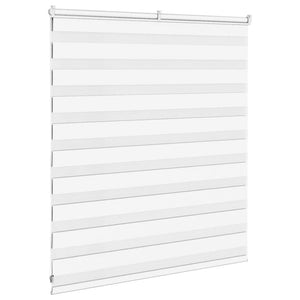 vidaXL Zebra Blind White 120x100 cm Fabric Width 115.9 cm Polyester