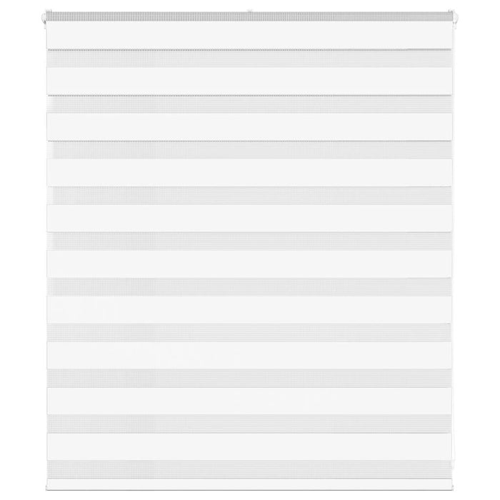 vidaXL Zebra Blind White 125x100 cm Fabric Width 120.9 cm Polyester