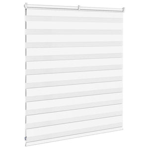 vidaXL Zebra Blind White 125x100 cm Fabric Width 120.9 cm Polyester