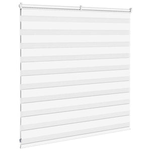 vidaXL Zebra Blind White 140x100 cm Fabric Width 135.9 cm Polyester