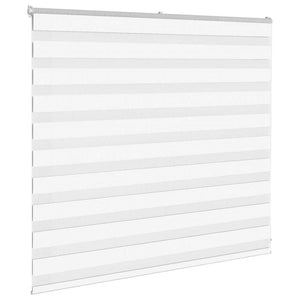 vidaXL Zebra Blind White 155x100 cm Fabric Width 150.9 cm Polyester