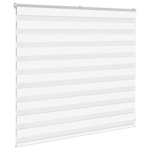 vidaXL Zebra Blind White 160x100 cm Fabric Width 155.9 cm Polyester