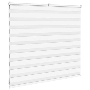 vidaXL Zebra Blind White 160x100 cm Fabric Width 155.9 cm Polyester