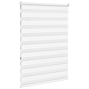 vidaXL Zebra Blind White 95x150 cm Fabric Width 90.9 cm Polyester