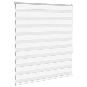 vidaXL Zebra Blind White 120x150 cm Fabric Width 115.9 cm Polyester