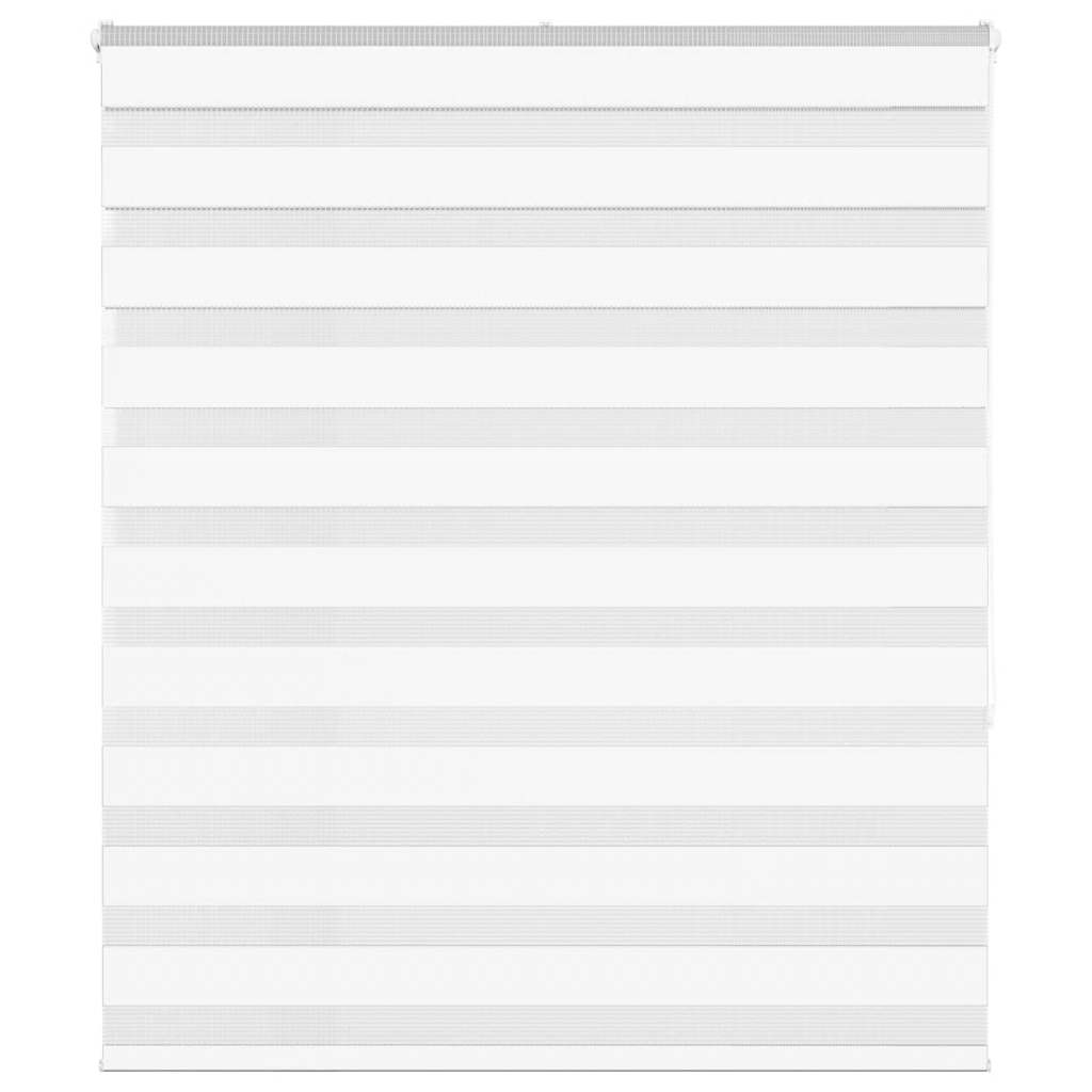 vidaXL Zebra Blind White 125x150 cm Fabric Width 120.9 cm Polyester