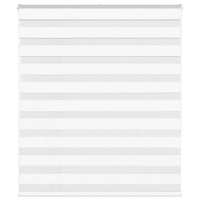 vidaXL Zebra Blind White 125x150 cm Fabric Width 120.9 cm Polyester