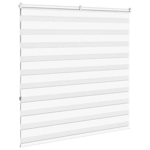 vidaXL Zebra Blind White 145x150 cm Fabric Width 140.9 cm Polyester