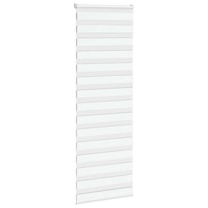 vidaXL Zebra Blind White 80x200 cm Fabric Width 75.9 cm Polyester