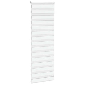 vidaXL Zebra Blind White 90x200 cm Fabric Width 85.9 cm Polyester