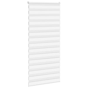 vidaXL Zebra Blind White 95x200 cm Fabric Width 90.9 cm Polyester