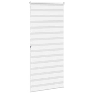 vidaXL Zebra Blind White 95x200 cm Fabric Width 90.9 cm Polyester