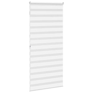 vidaXL Zebra Blind White 110x200 cm Fabric Width 105.9 cm Polyester