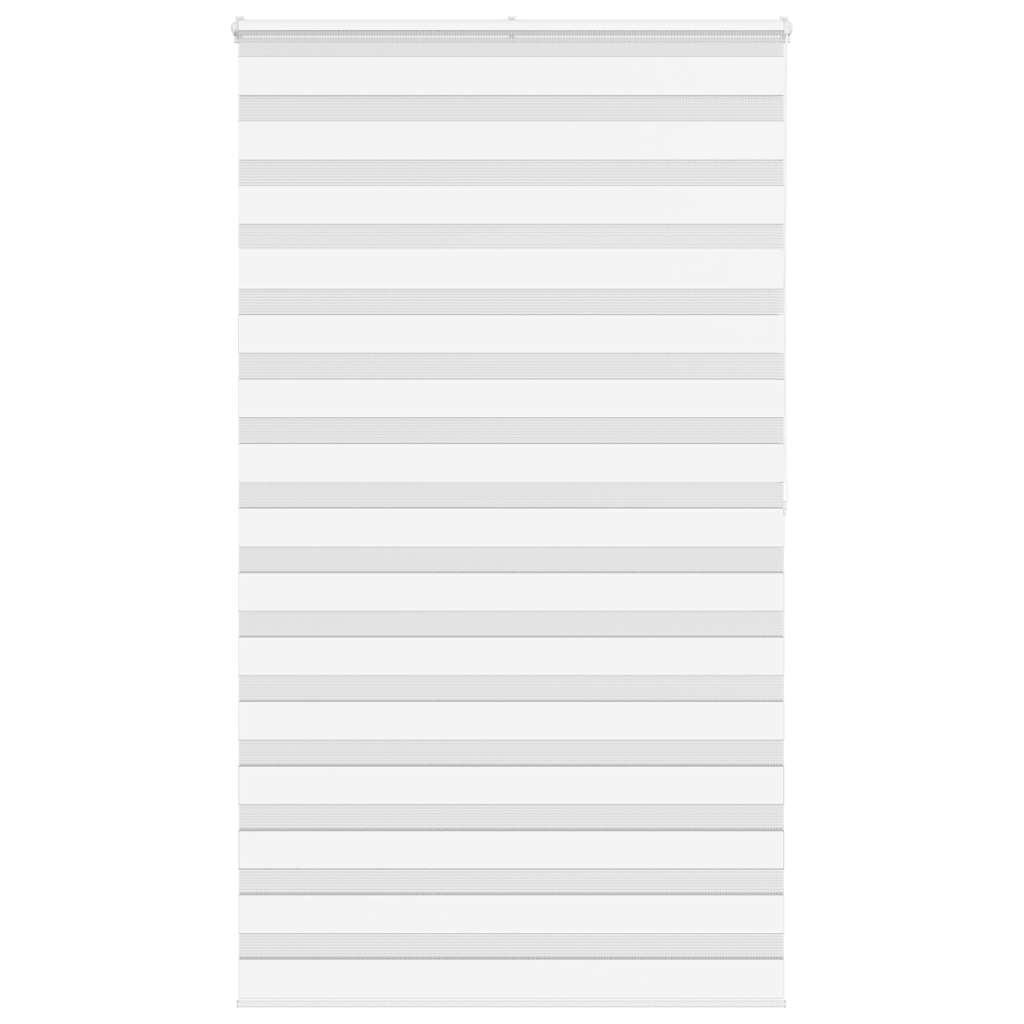 vidaXL Zebra Blind White 120x200 cm Fabric Width 115.9 cm Polyester