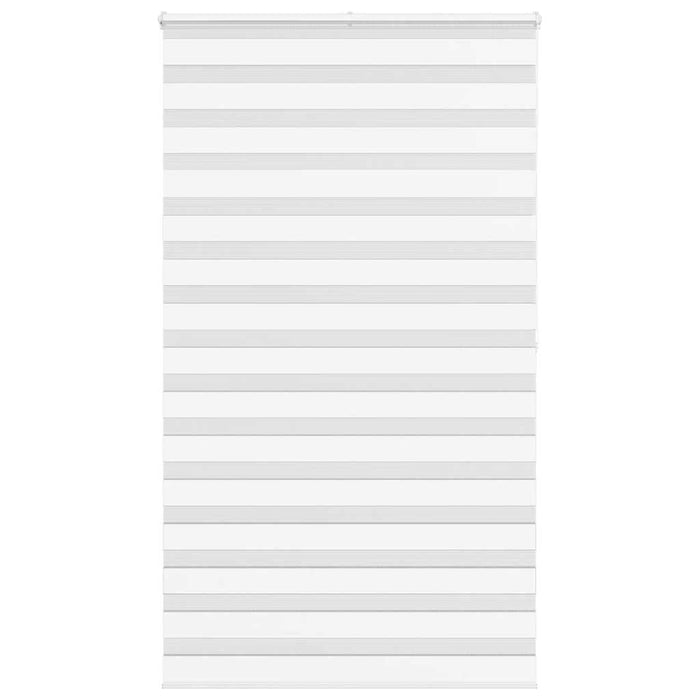 vidaXL Zebra Blind White 125x200 cm Fabric Width 120.9 cm Polyester