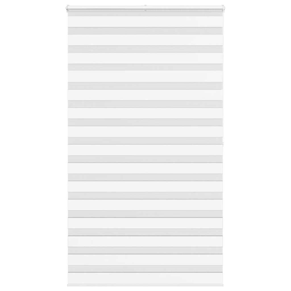 vidaXL Zebra Blind White 130x200 cm Fabric Width 125.9 cm Polyester