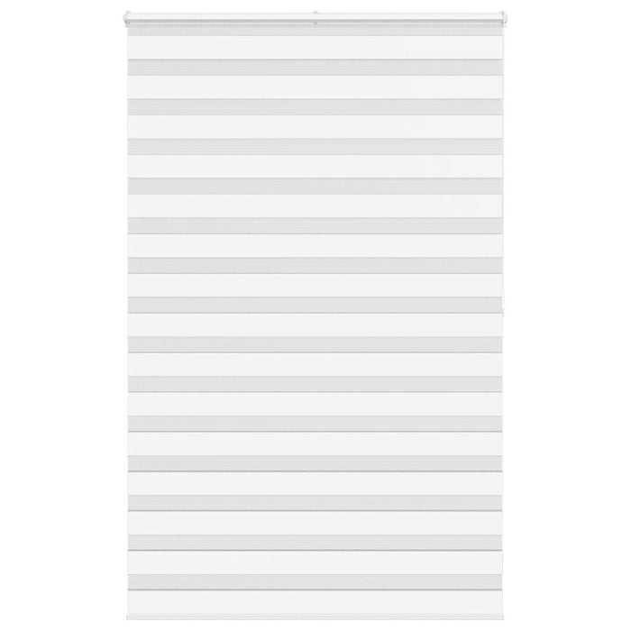 vidaXL Zebra Blind White 140x200 cm Fabric Width 135.9 cm Polyester