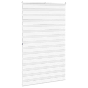 vidaXL Zebra Blind White 140x200 cm Fabric Width 135.9 cm Polyester