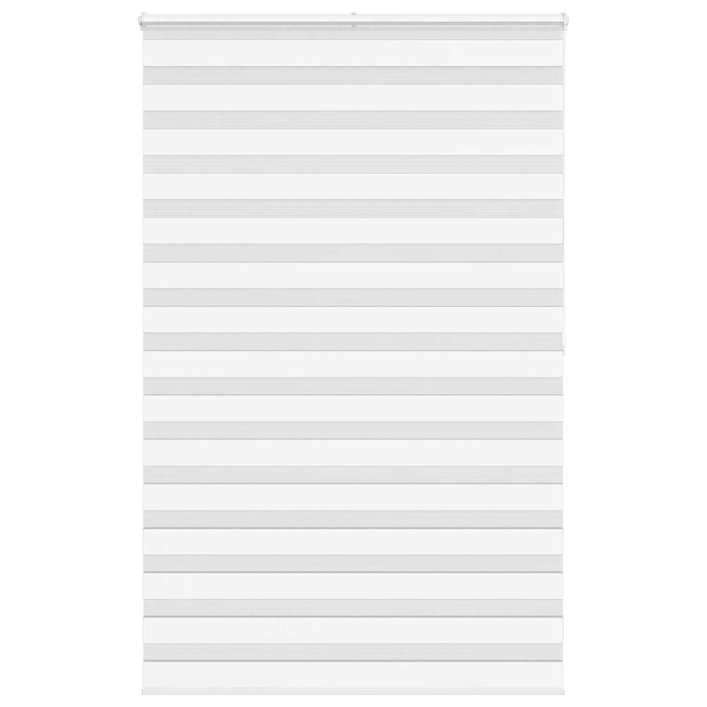 vidaXL Zebra Blind White 145x200 cm Fabric Width 140.9 cm Polyester