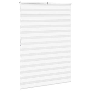 vidaXL Zebra Blind White 165x200 cm Fabric Width 160.9 cm Polyester