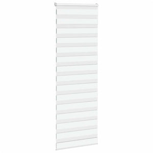 vidaXL Zebra Blind White 75x230 cm Fabric Width 70.9 cm Polyester