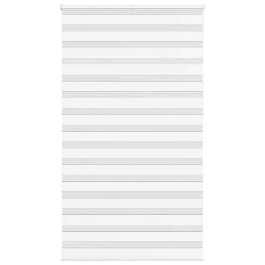 vidaXL Zebra Blind White 130x230 cm Fabric Width 125.9 cm Polyester