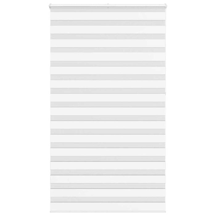 vidaXL Zebra Blind White 130x230 cm Fabric Width 125.9 cm Polyester