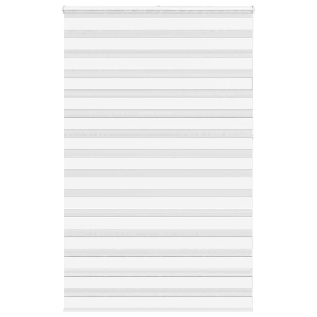 vidaXL Zebra Blind White 140x230 cm Fabric Width 135.9 cm Polyester