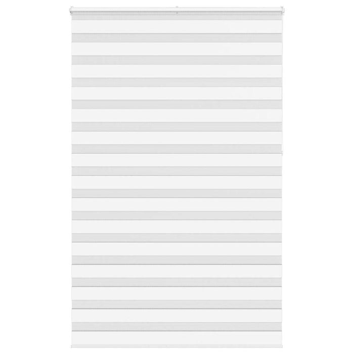 vidaXL Zebra Blind White 140x230 cm Fabric Width 135.9 cm Polyester