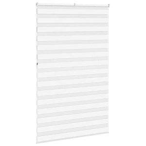 vidaXL Zebra Blind White 140x230 cm Fabric Width 135.9 cm Polyester