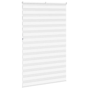 vidaXL Zebra Blind White 145x230 cm Fabric Width 140.9 cm Polyester