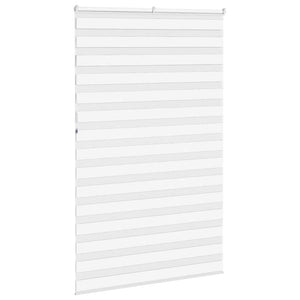 vidaXL Zebra Blind White 150x230 cm Fabric Width 145.9 cm Polyester